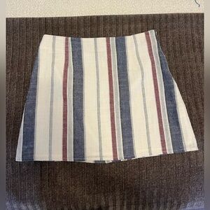Y2K Forever 21 Blue and Red A-Line Mini Skirt- Medium
